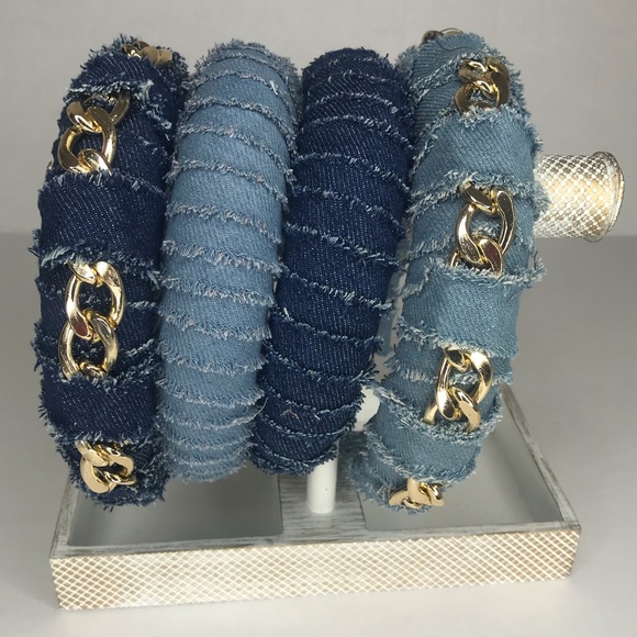 ❗️Store closing❗️Distressed denim padded headband - Picture 3 of 3